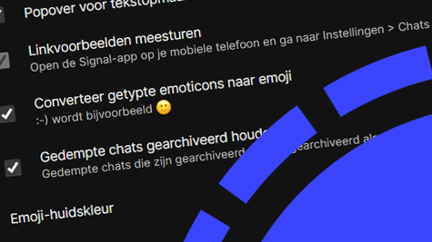 Signal Desktop update: gedempte chats gearchiveerd houden