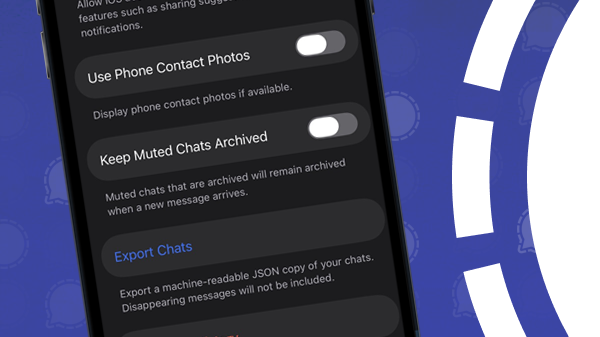 Exporting Signal chats in JSON format now available on all platforms