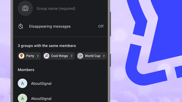 Signal introduces existing group suggestions on Android
