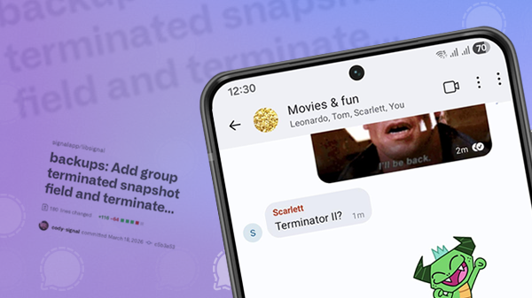 Signal is working on the ability for admins to end group chats for everyone