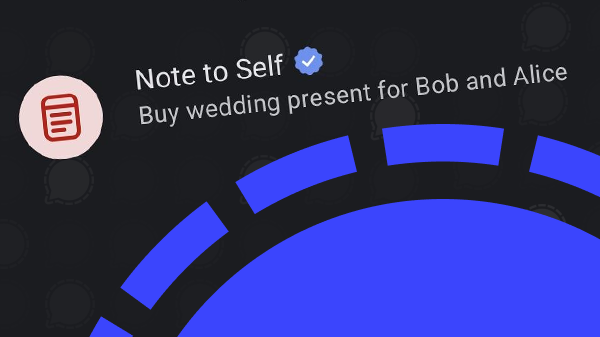 I messaggi programmati nelle Note personali ora funzionano come promemoria in Signal per Android