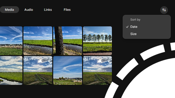 Aggiornamento Signal Desktop: ordina i media per dimensione del file