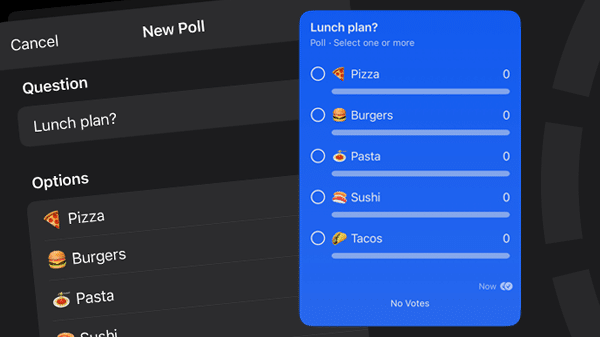 Sneak Preview: Polls in Signal (first screenshots)